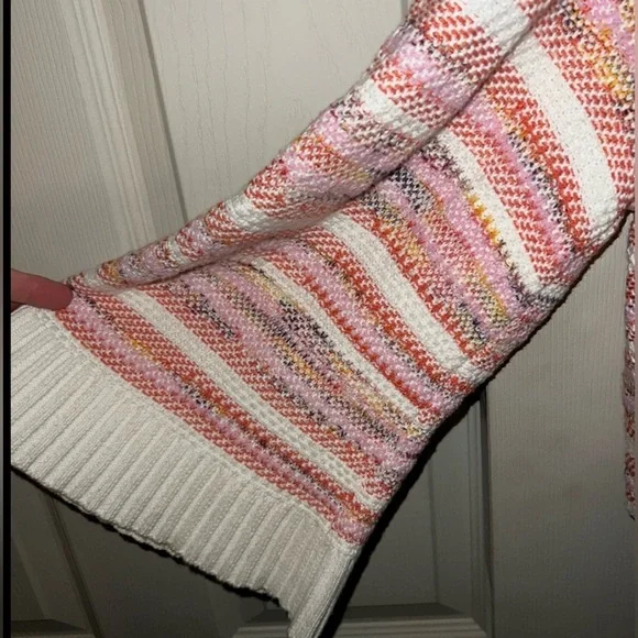 Moth by Anthropologie Pink Cream Knit Oversized Cardigan (Size M,runs large) - Picture 5 of 10